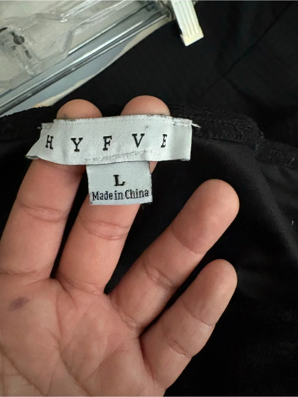 HYFVE Black Lace Tiered Skater Skirt